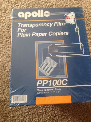 Apollo Transparency Film For Copiers  PP100C 95+ Sheets 8 1/2 X 11