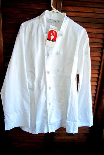 Chef Works L Sz Chefs Double Breasted LS Chef&#039;s Coat NWT