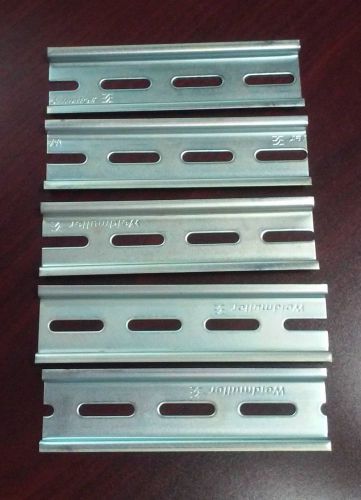 DIN RAIL (qty 20), cut to 5&#034; long, 7.5mm high X 35mm wide Slotted Steel