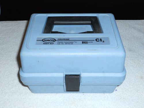 Hach chlorine pocket colorimeter ii test kit 58700-00 handheld meter - exc! for sale
