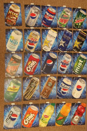 soda vending machine flavor labels , qty 25 for 1 price Pepsi, Gatorade Mtn Dew