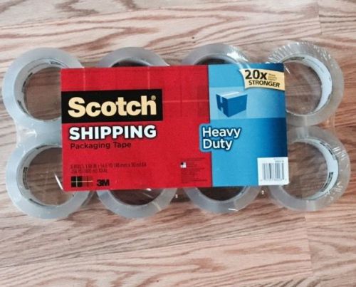 Scotch Shipping HeavyDuty Packaging Tape, 1.88&#034; X 54.6Yds, 3&#034; Core, Clear 8/Pack