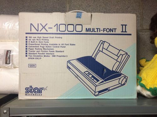 STAR NX-1000 MULTI-FONT DOT MATRIX PRINTER