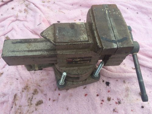 Vintage powr craft vise w/quick release pipe jaw swivel bench vise usa #84-5435 for sale