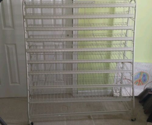 Large candy wire rack display case store shelf retail candy bars gum check out