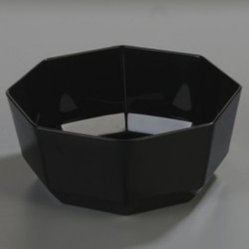 Carlisle 888803 san octagon deep bowl  4 qt.  4.10 x 9.37&#034;  black (case of 4) for sale