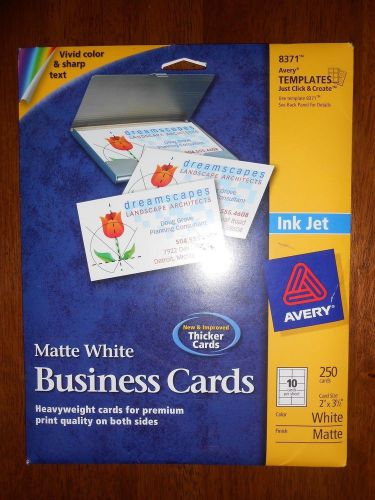 Avery Matte White business cards #8371 230/250 Ink Jet