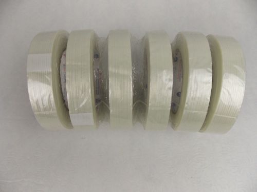 Intertape Fiberglass Reinforced Tape RG303 Approx 1&#034; x 60 Yd  Lot of 6 Rolls