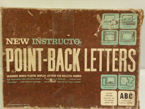 212 Vintage Instructo 2&#034; Red Point Back Capital Letters Bulletin Board Asst #755