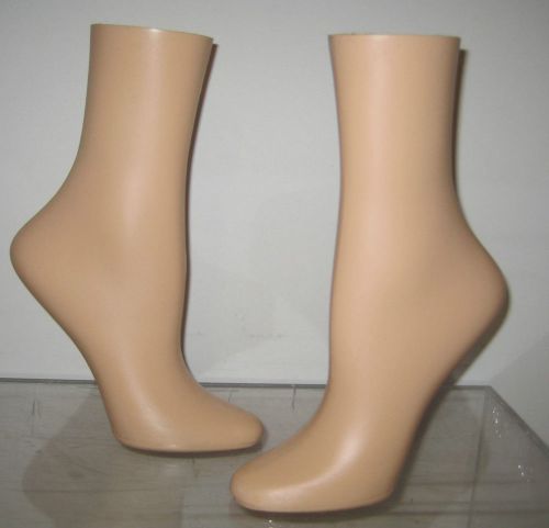 Weighted Molded Plastic Female Foot Sock Hosiery Form Mannequin Display Set of 2