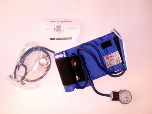 Allheart blood pressure aneroid &amp; dual head stethoscope combination set - black for sale