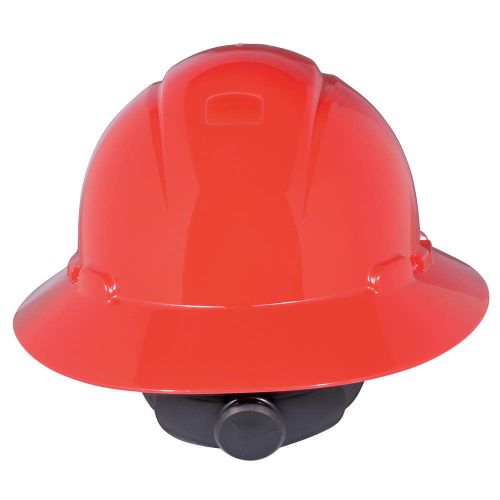 Hard Hat, Full Brim, 4pt. Ratchet, Red H-805R-UV