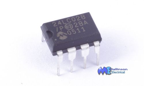24LC02B EEPROM IC serial 2K 8 pin DIL DIP8