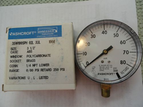 Ashcroft 1005P Fire Sprinkler Pressure Gauge, 35W1005PH 02L XUL