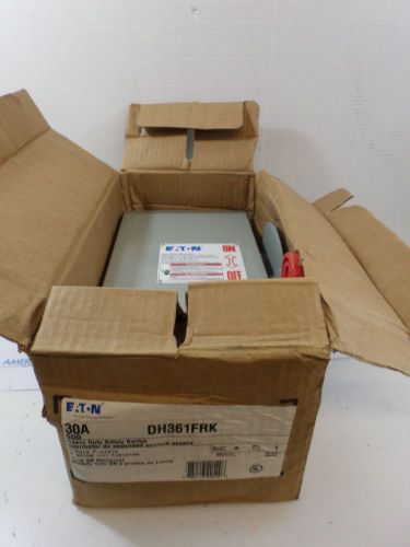 1 new surplus cutler hammer dh361frk  30 amp 600 volt fusible 3r safety switch for sale