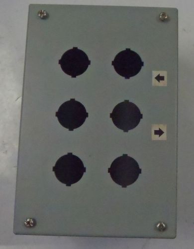 Hammond manufacturing 1437h enclosure 6 push button steel gray 9.5x6.25x6.25 for sale
