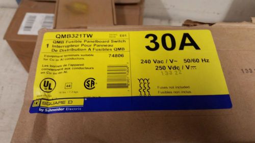 Square d qmb321tw : switch, fusible qmb 240v 30a 3p twin for sale