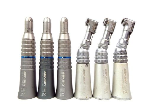 Lot of 6 sea sky dental handpieces- 3 contra angle &amp; 3 straight handpieces for sale