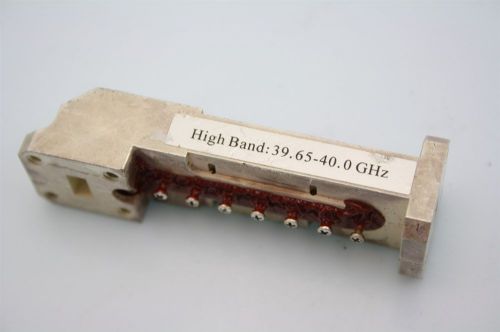 WR28 Microwave Waveguide Pole Filter Bandpass B.P.F BPF EHF 39.65-40 GHz