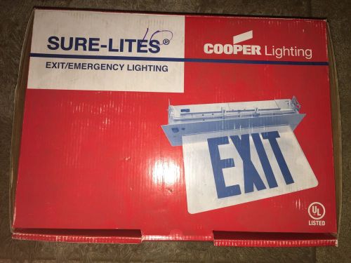 Nib sure-lites eur70r cooper 5252875 exit / emergency light lighting lamps inc. for sale
