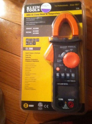 Klein tools  cl200 600a ac clamp meter w/tempsture. for sale