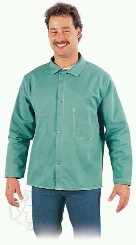 Steel grip flame resistant cotton welders jacket - green sateen  9oz. 30&#034; xlarge for sale