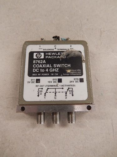 HP AGILENT 8762A 011 COAXIAL SPDT SWITCH DC to 4GHz 1387