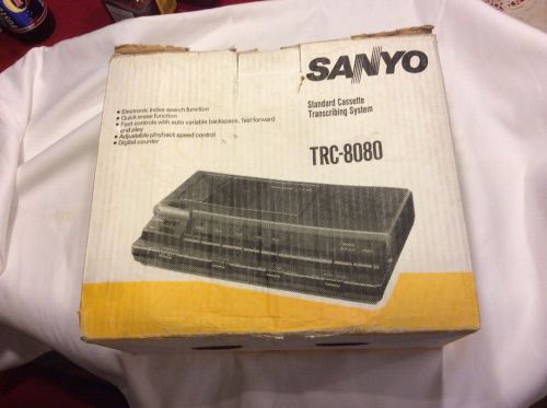 Absolutely Mint Sanyo TRC8080 Standard Cassette Transcriber Ugly Box New Headset