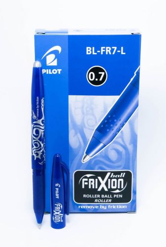 Pilot FriXion Erasable Pen Rollerball 0.7mm BL-FR7-L In Blue x12
