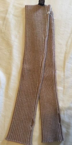 Kerisma sleeve arm protector 1 pair with thumb hole 17&#034;-18&#034; knit tan lt brown for sale