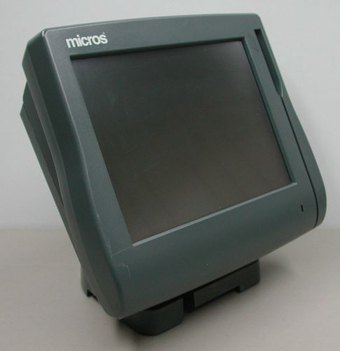 Micros workstation ws4 4 lx system unit w/ stand pos touchscreen terminal for sale