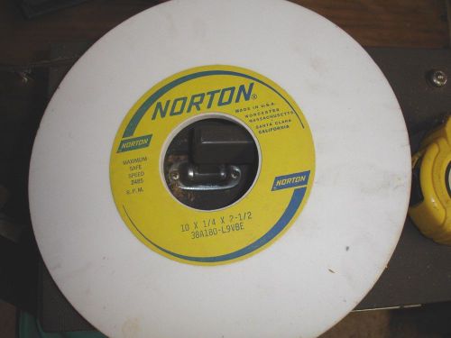 Norton 10 x 1/4 x 2 1/2 grinding wheels lot of 5 wheels 38a180-l9vbe for sale