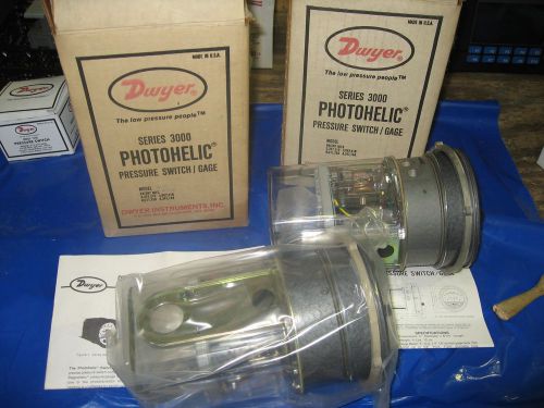 2 DWYER 3015 PHOTHELIC PRESSURE SWITH/GAGEs
