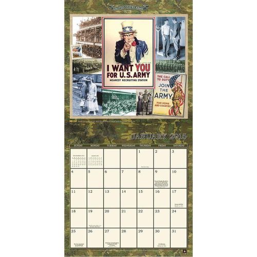 US Army Vintage 2015 Wall Calendar