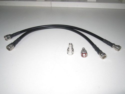 Radiall RG214 N Male to QN Male cables + N Male to QN female adapter (set of 2)