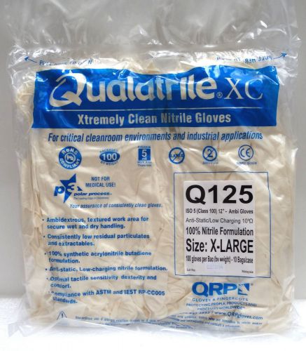 Qualatrile xc nitrile white gloves by qrp gloves for sale