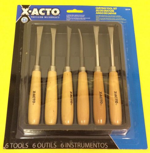 BRAND NEW X-ACTO CARVING CUTTING 6 PIECE FORGED STEEL CARVING TOOL SET X5179
