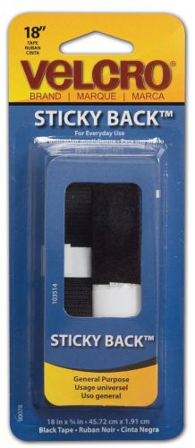 Velcro usa inc 3/4&#034; x 18&#034; black tape for sale