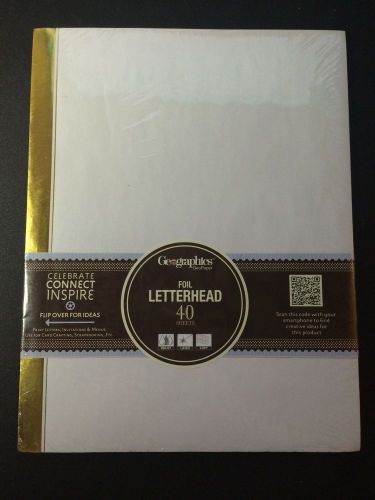 Century Gold Foil Letterhead, 8.5&#034;x11&#034;, 40/PK