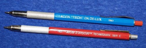 2 Mechanical Pencils Alvin&#034;Tech&#034; Da De-Lux &amp; &#034;Koh-I-Noor&#034;Technigraph 5611 C