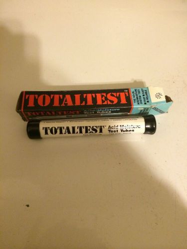 New Totaline Totaltest Acid Moisture Test Tubes Lot of 5 NEW OLD STOCK