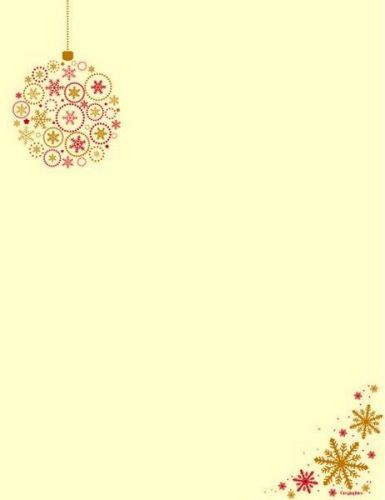 Royal Consumer 8x11.5in Kissing Balls Red and Gold Foil Letterhead 25ct