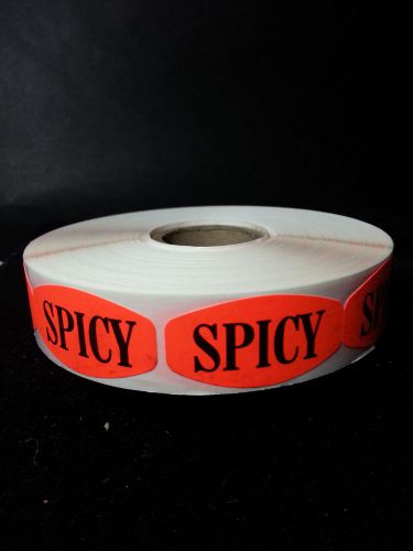 1.5&#034; x .75&#034; SPICY LABELS 1000 ea/ ROLL 1M/RL free shipping STICKERS
