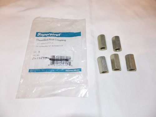 5 NEW Thomas &amp; Betts ZH 119 1/2&#034; Threaded Rod Coupling Long Nuts, Superstrut