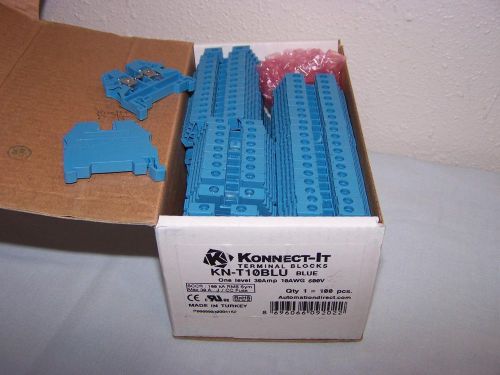 AUTOMATION DIRECT KN-T10BLU TERMINAL BLOCK 30A 600V 10AWG  NEW IN BOX LOT OF 95