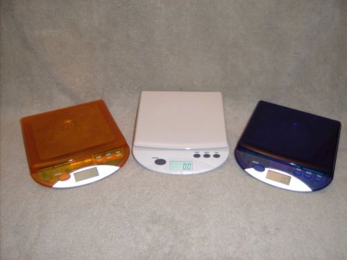 (Lot of 3) Electronic Scale up to 6 lbs - White, Blue, Orange