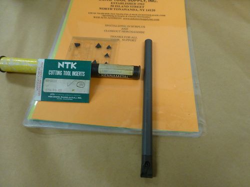 SOLID CARBIDE BORING BAR 1/2&#034; DIAx8&#034;OAL TPG-22_ KENNAMETAL NEW W/6INSERTS$98.00