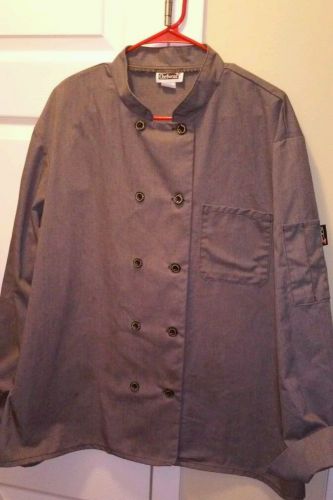 TWO* Charcoal  Gray Chefwear chef coats XL