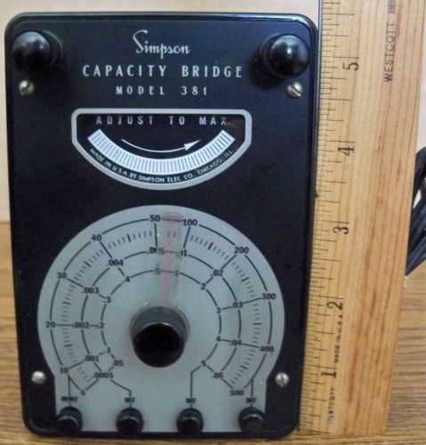 Vintage Simpson Capacity Bridge Model 381 w/Instructions &amp; Original Box