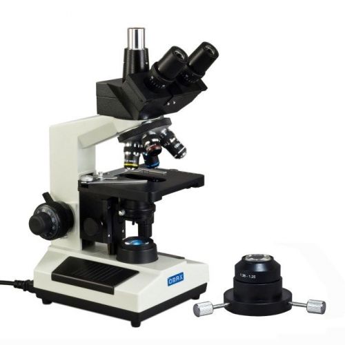 OMAX Darkfield Trinocular Laboratory Compound LED Microscope 40X-2500X